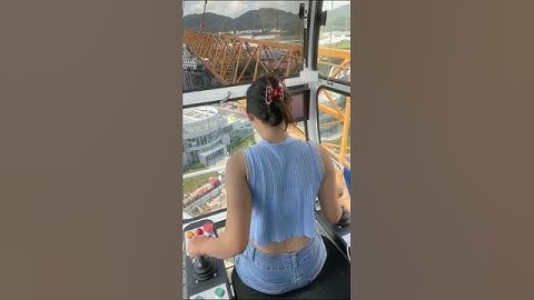 Tower crane operator #trendingshorts #towercrane #shortvideo #shorts #girl #subscribe