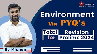 Environment Via PYQs | Total Revision for Prelims 2024 | Gallant IAS