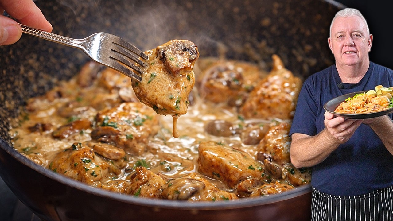 The Only Creamy Mushroom Chicken You'll Ever Need! - YouTube