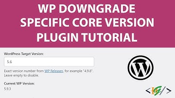 WP Downgrade | Specific Core Version Plugin Tutorial