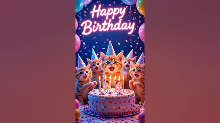 Happy Birthday 🎂 #cat #shortcat #shortsfeed #kitten #cutecat #happybirthday #kucingnyanyi