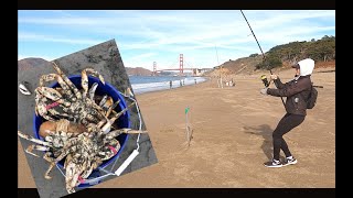 HER first time | LEARN How To Crab Snare From a Beach!