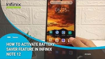 Infinix Note 12 - How To Activate Battery Saver Mode