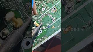 Soldering the Flyback pins to the PCB #soldering #soldadura #fbt #flyback #transformer