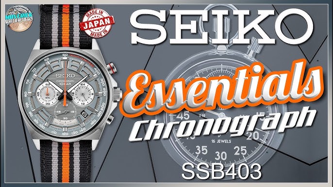 Seiko Core Chronograph Quartz Grey Dial Men's Watch SSB403P1 - YouTube