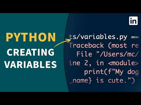 Python Tutorial - Creating VARIABLES and assigning values