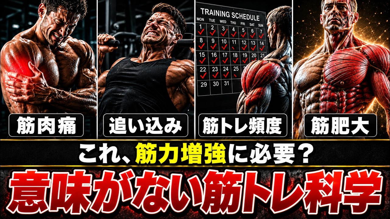 【相関関係のみ】実は意味がない間違っている筋トレ科学4選　~筋力増強とは実は関係ない科学~