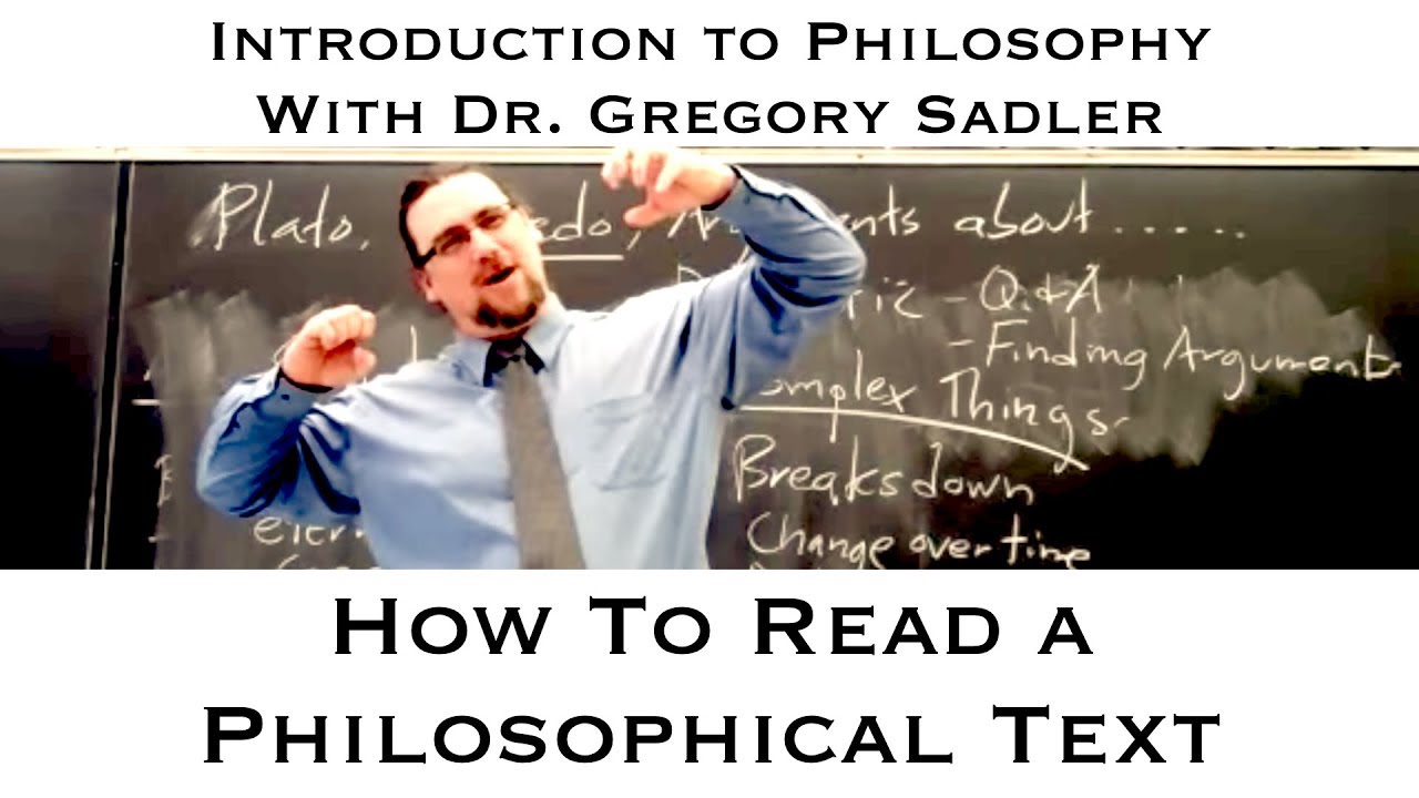 Philosopher Text How to Read a Philosophical Text: Matters to Keep in Mind - YouTube