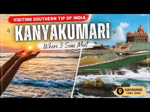     India’s Southern Tip 🇮🇳    Where 3 Seas Meet 🌊 #kanyakumari #southindia #indiatravel #youtube 