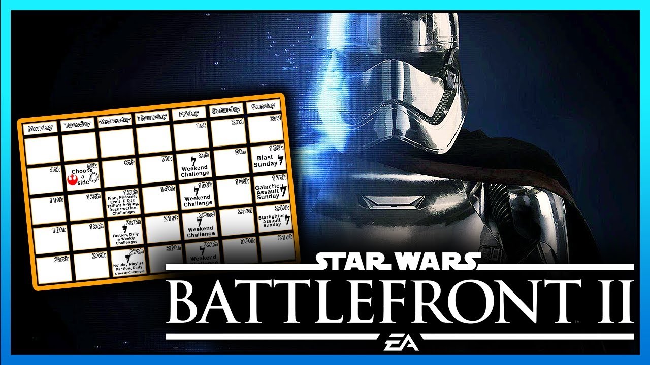 THE LAST JEDI Season Star Wars Battlefront 2 Events Info Calendar