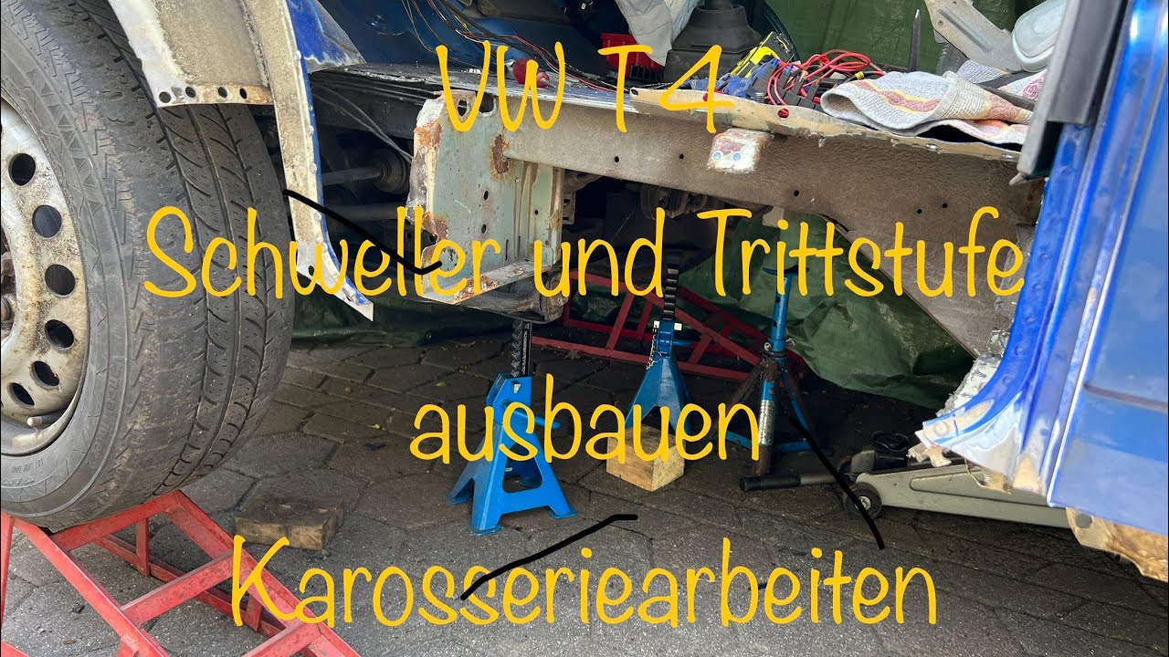 VW T4 Multivan Schweller und Trittstufe vorne links entfernen | remove Rocker and Step Rocker