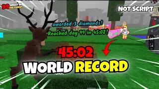 World Record 4502 We Are 4 Players Speedrun  99 Night In The Forest 99nightintheforest roblox