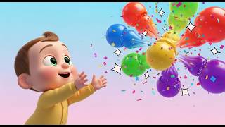 Baby Balloon Pop 🎈 Fun Learning Song for Kids | Colors, Sounds & Surprise Pop Game Video screenshot 4