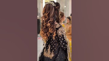 Amazing Bridal Hairstyles | Hairstyle with Open Hair Ideas | Indian Brides #shorts#bridal #hairstyle