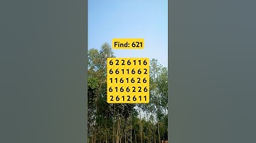Observation Visual Test: 5 Seconds For You To Spot 621. Try Your Skills! #search #puzzle #shorts