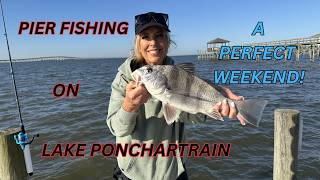 Fishing from a Private Pier on Lake Pontchartrain What we Caught