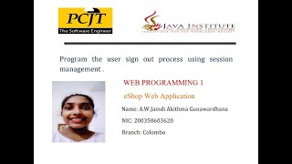 Program the user sign out process using session management.