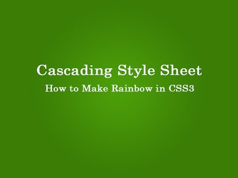 how to make rainbow in css3