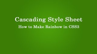 how to make rainbow in css3