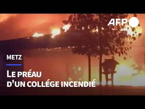 IMAGES | Incendie dans un collège à Metz, une enquête ouverte