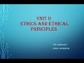 Ethics & Ethical Principles