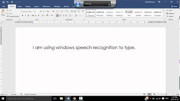 Intro to Windows Speech Recognition