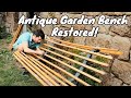 From spare parts to beautiful bench total restoration landscaping the greenhouse garden