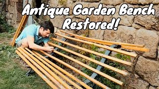 From spare Parts to Beautiful Bench. Total Restoration (Landscaping the Greenhouse Garden)