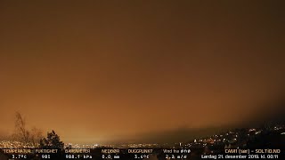 Timelapse Cam 1 - Natt til 21. desember 2019