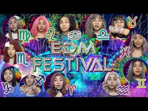 ZODIAC SIGNS AT AN EDM Golden weddingIC FESTIVAL