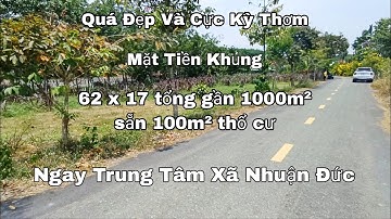 Nhà đất củ chi | giá rẻ | giới thiệu | Lô đất mặt tiền khủng 62m đường nhựa 1 xẹt Nguyễn Thị Rành