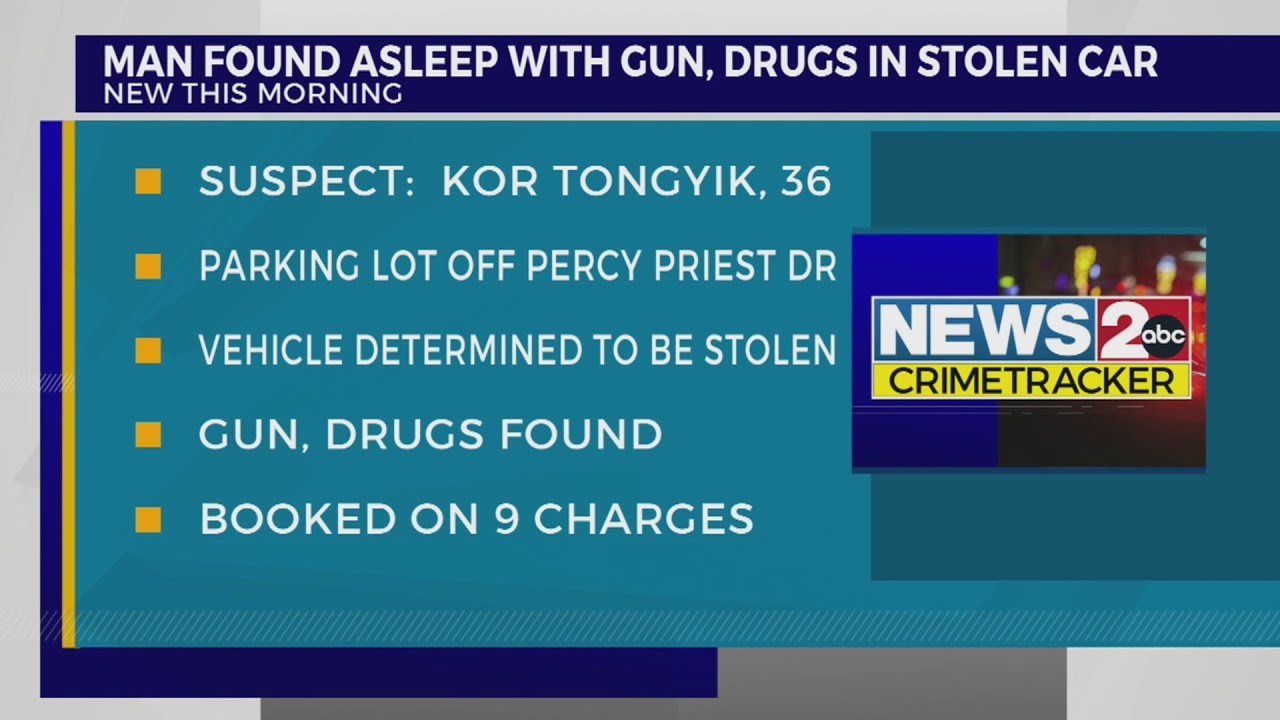 Man found asleep with gun, drugs in stolen car - YouTube