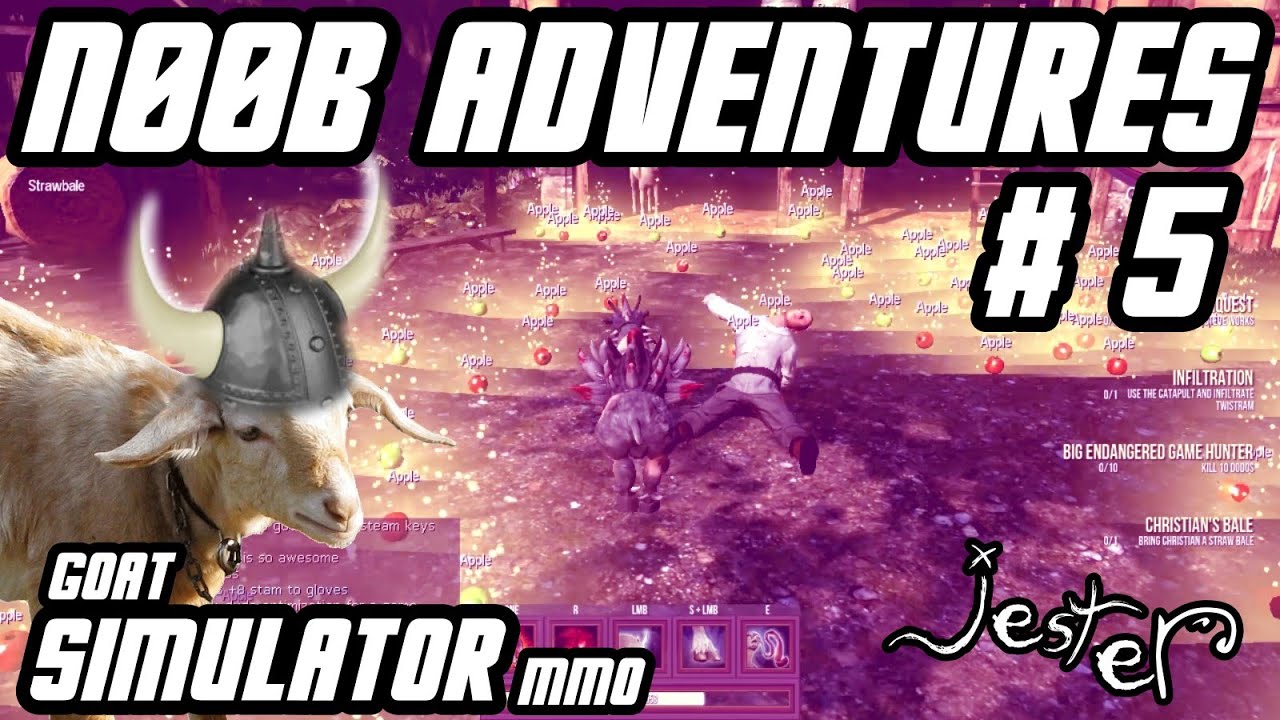 NOOB ADVENTURES #5: APPLE WIZARD // Goat Simulator MMO