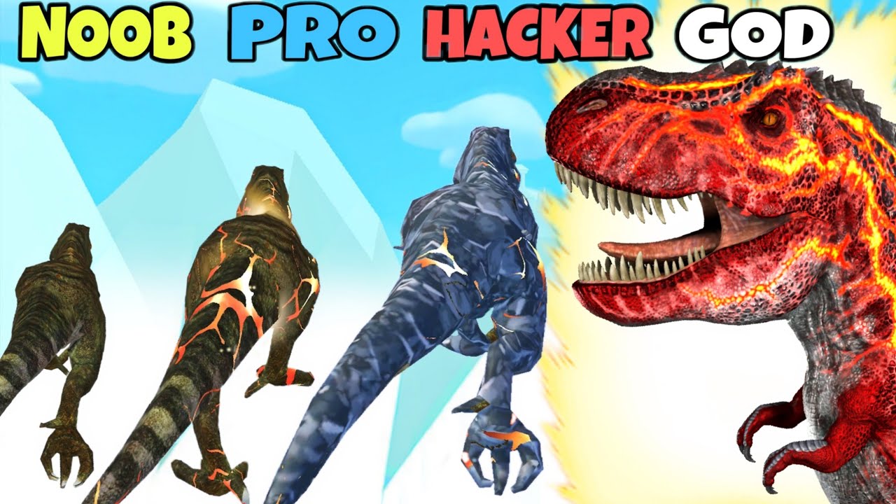 NOOB vs PRO vs HACKER vs GOD in Dino Evolution Run 3D 