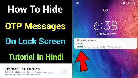 How To Hide OTP Messages From Lock Screen In Any XIAOMI Phones | Lock Screen Se OTP Msgs Hide Kare