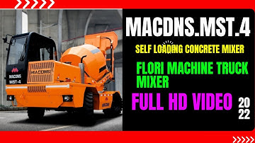 MACONS MST.4🔥 SELF LOADING CONCRETE MIXER Flori Machine Truck Mixer