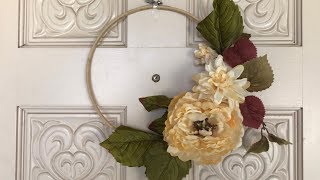 DIY EMBROIDERED HOOP WREATH