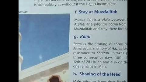 VI Islamiyat, Chapter no 2 Faith and Prayers, Hajj, 3rd May, 21