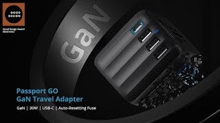 Passport GO: World's First Travel Adapter w/ GaN Technology