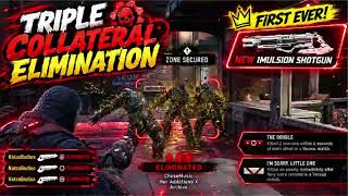 First Ever TRIPLE COLLATERAL w/ NEW Shotgun (Incinerator) in Gears of War E-Day Beta Gameplay!