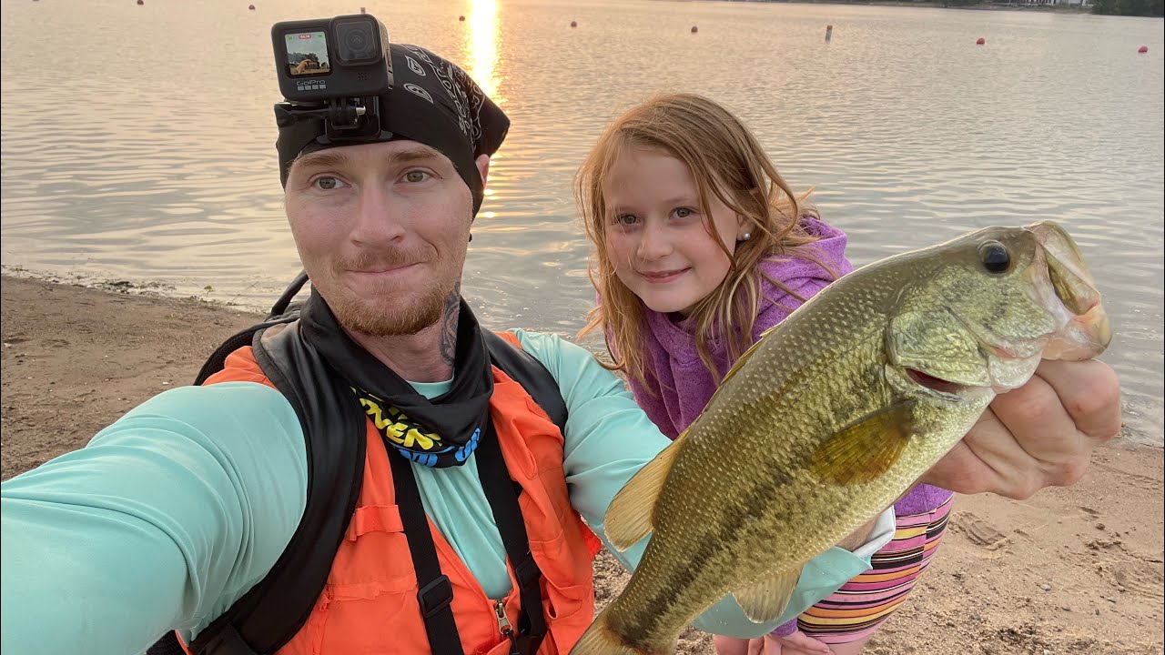 Largemouth mania! Big Lake Central Minnesota fishing! FAMILY TIME! ￼￼