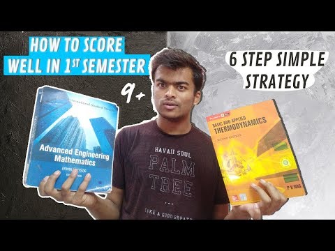 How to score well in first Semester | How to get 9+ CGPA in engineering | First Year Engineering