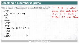 GMAT - Determining if a number is prime