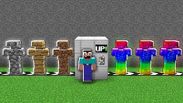 TRANSFORMING DIRT ARMOR TO RAINBOW ARMOR in Minecraft...