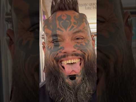 I drew this guy with horns and face tattoos! *insane reaction*