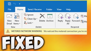 How to Fix Microsoft Outlook Metered Network Warning - Metered Network Warning Outlook