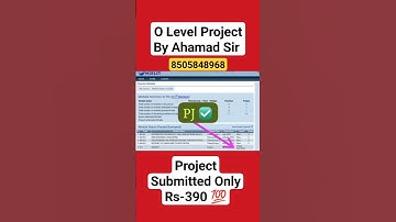 O LEVEL Project Submit Only Rs-390 ll By Ahamad Sir 8505848968 #ahamadtechnology #olevel #project