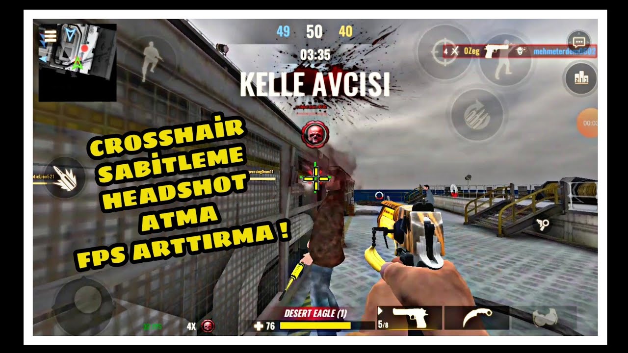 ZULA MOBİL CROSSHAİR SABİTLEME, FPS ARTTIRMA | DEAGLE HS ATMA TAKTİKLERİ
