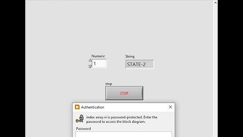 LabVIEW: How to set password in LabVIEW