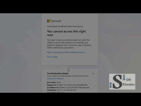 How To solve error :  53003 Your sign in was successful but does not meet the criteria to access